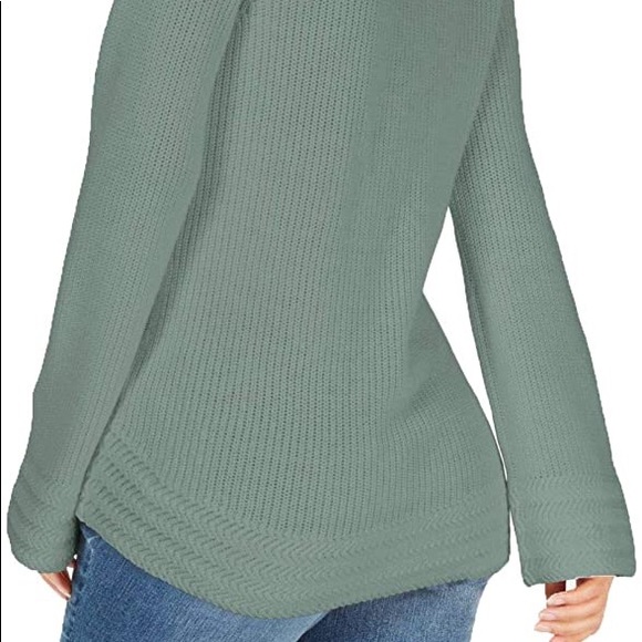 Style & Co. Flare Sleeve Contrast Border Sweater - Picture 2 of 6